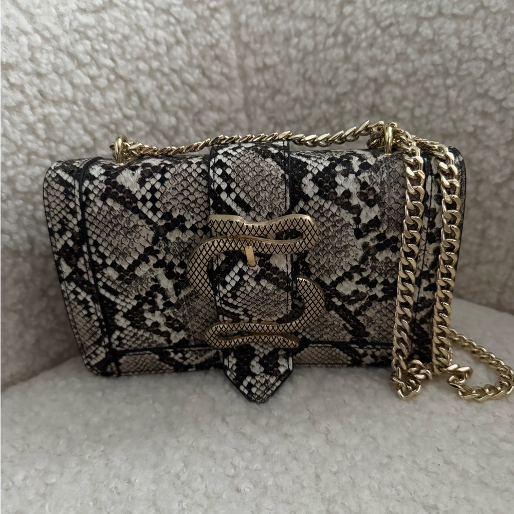 Elegant Snakeskin Chain Bag